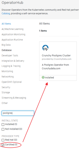 crunchdydata in operatorhub