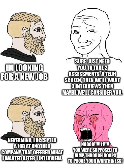 meme job hunting 2 assessments